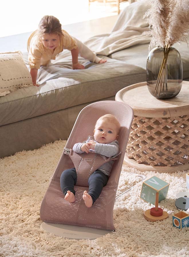 BABYBJORN باونسير بليس، شبكة، وردي باهت - Image 4